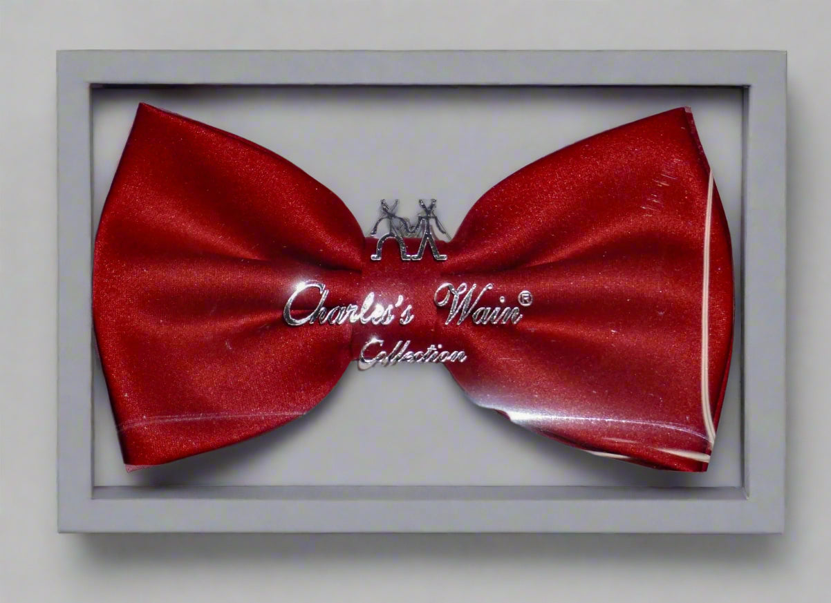 Charles Wain boxed solid color bow tie