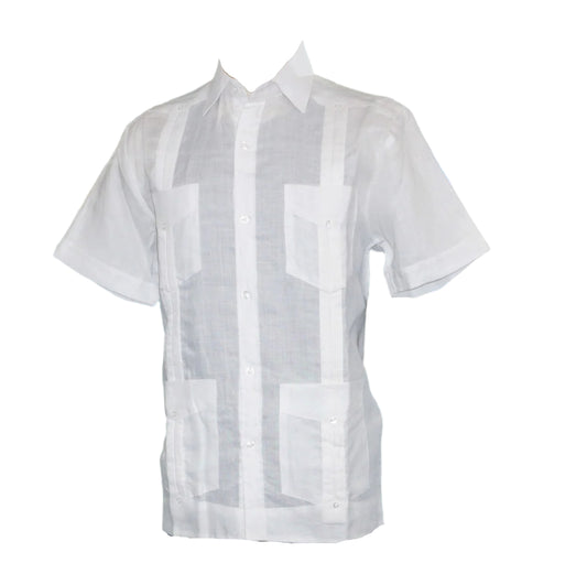 Mohito Short Sleeve 4-Pocket Guayabera White 