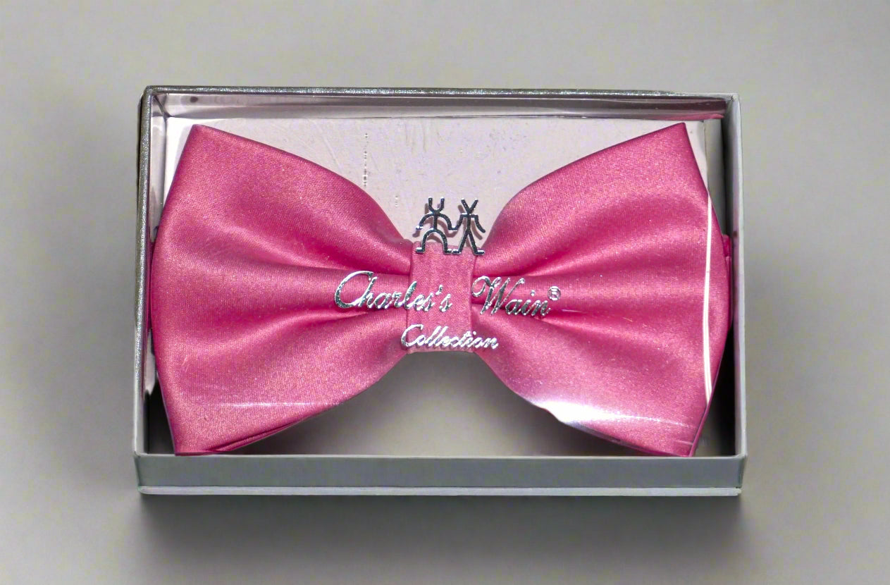 Charles Wain boxed solid color bow tie
