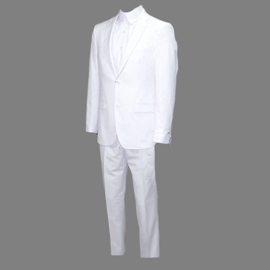 Miami Menswear Microfiber White Suit