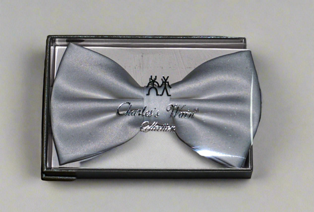 Charles Wain boxed solid color bow tie