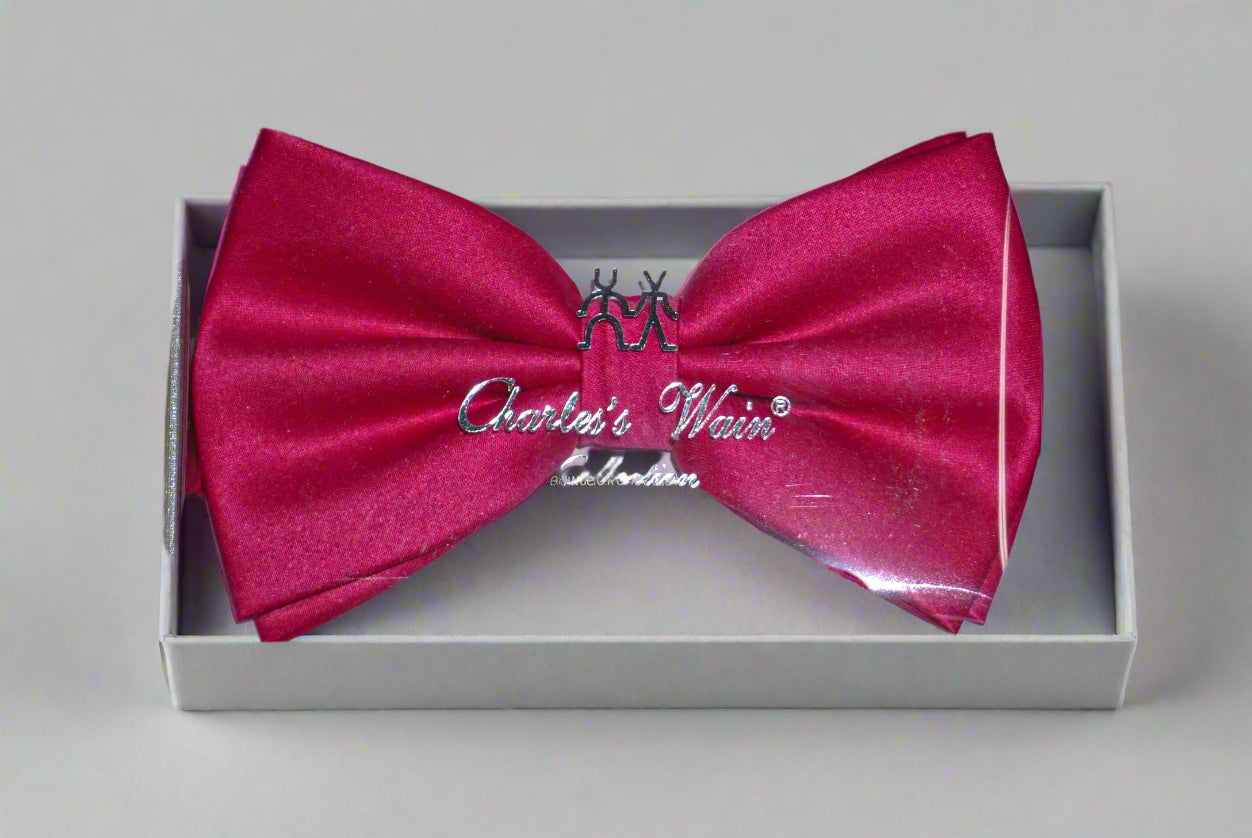 Charles Wain boxed solid color bow tie