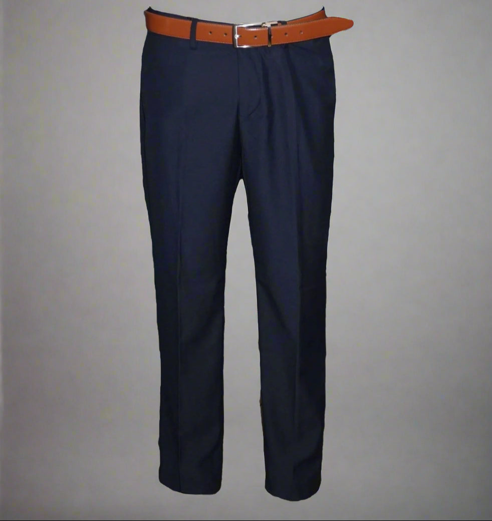 Alberto Cardinali Mens Slim Fit Dress Pants Navy
