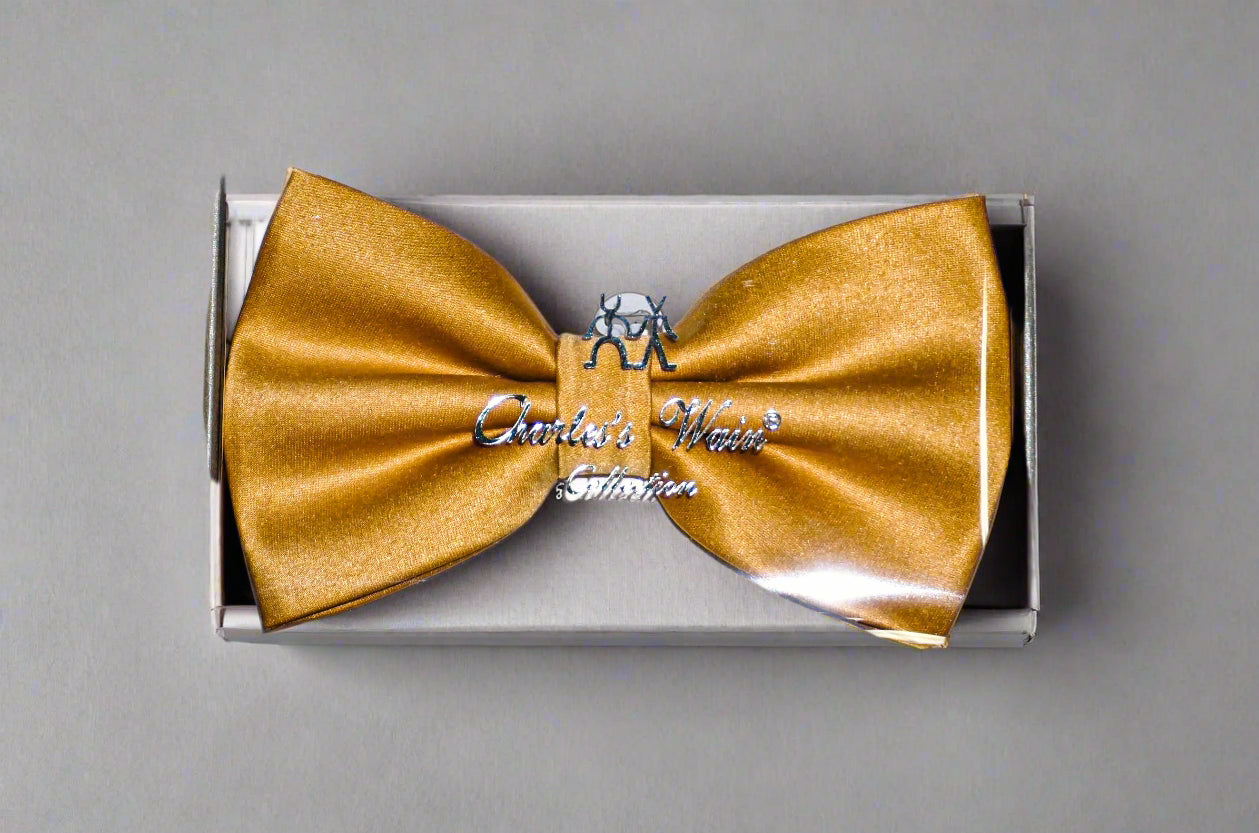 Charles Wain boxed solid color bow tie