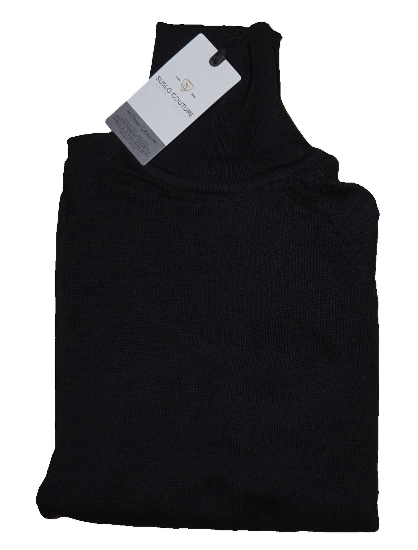 Suslo Couture Turtle Neck Knits Black
