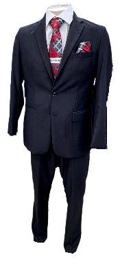 Miami Menswear Slim Fit Men's Suit Black 