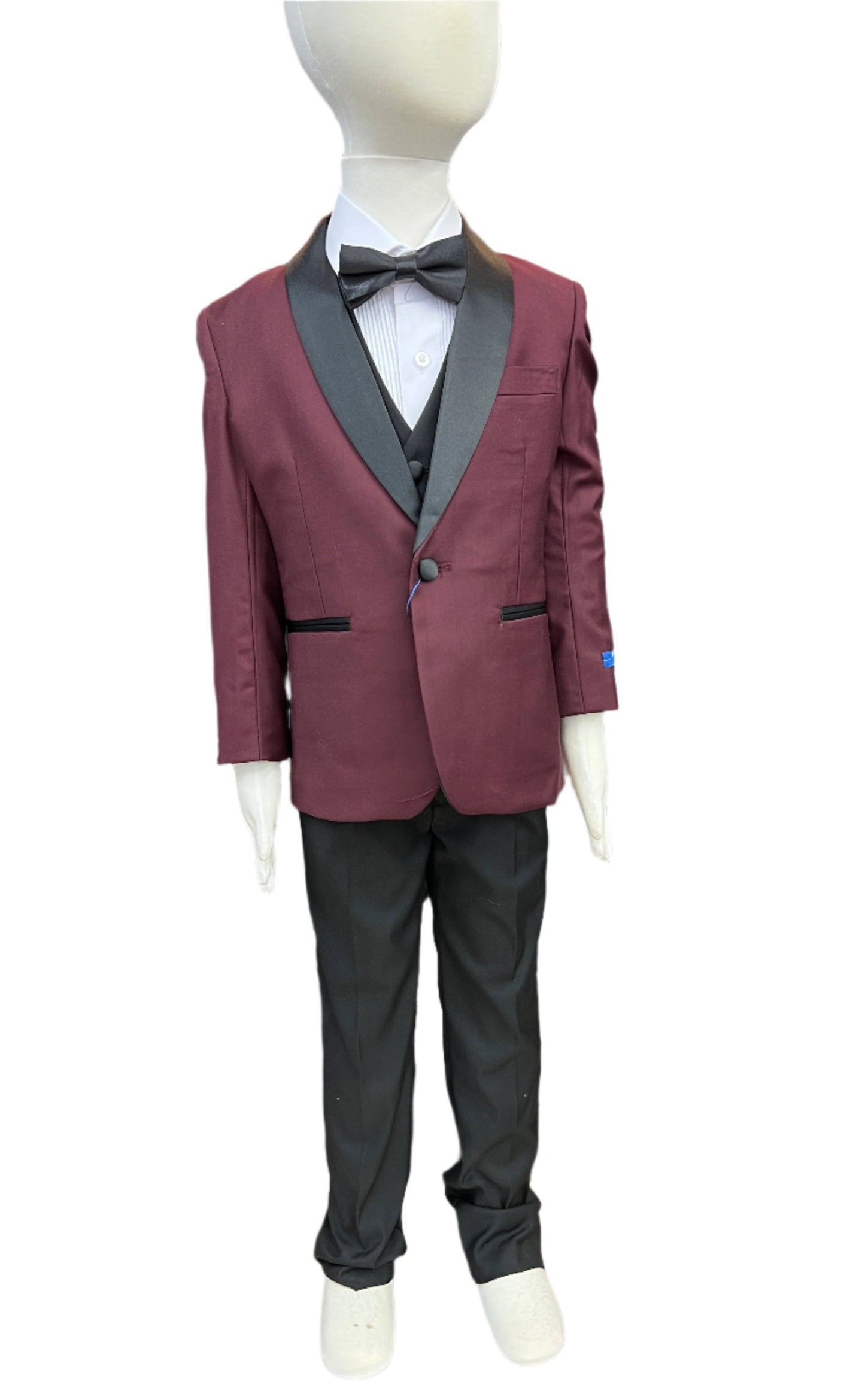 Perry Ellis Boys Tuxedo Burgundy 