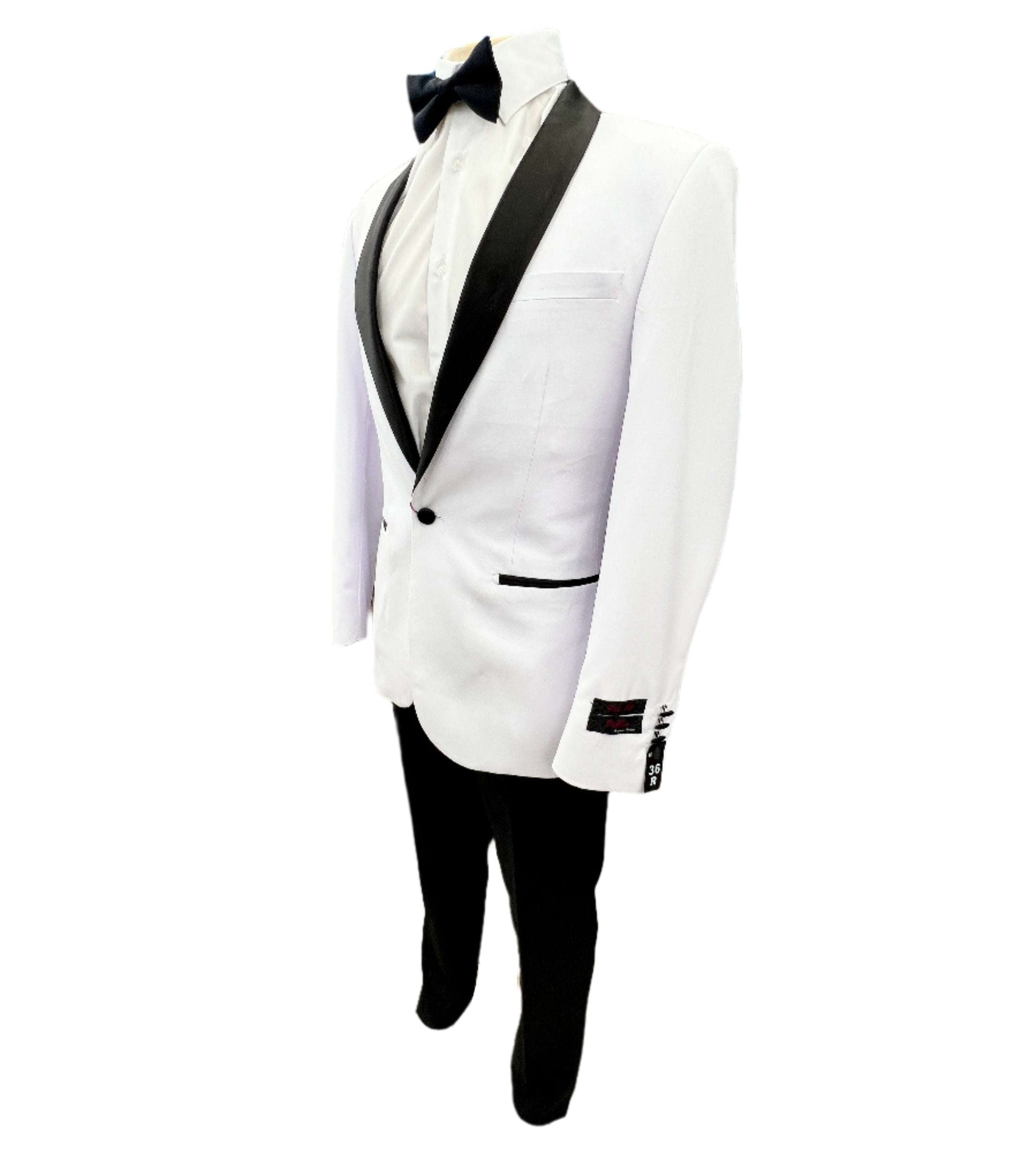 Miami Menswear Slim Fit Tuxedo White 